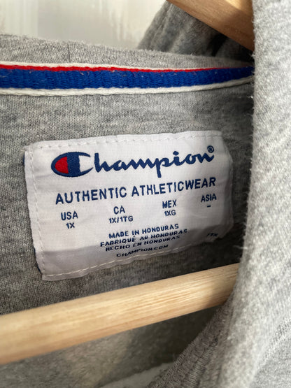Champion Hoodie Grey and White