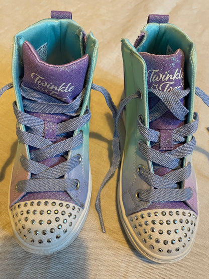 Girls Sketchers Hi-Top Trainers with Lights