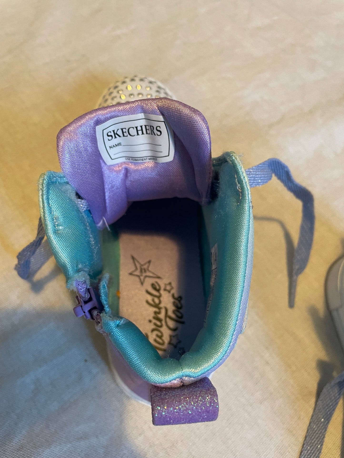 Girls Sketchers Hi-Top Trainers with Lights