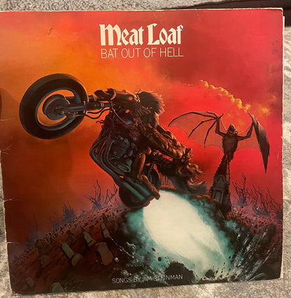 Meat Loaf – Bat Out of Hell (1977 UK Pressing – Epic EPC 82419) LP + Lyric Insert
