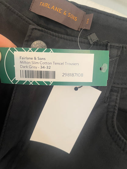 Men’s Fairlane & Sons Black Slim Fit Trousers