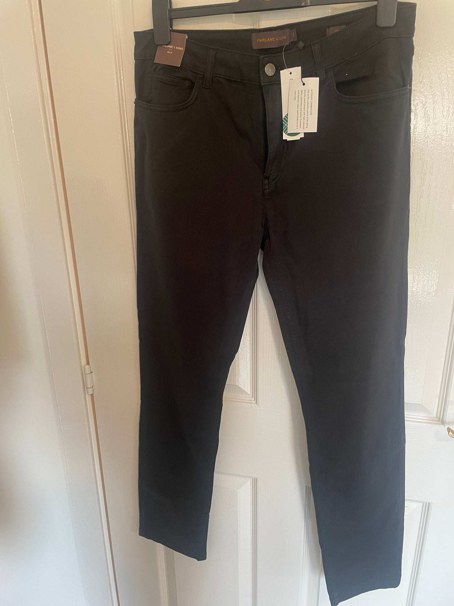 Men’s Fairlane & Sons Black Slim Fit Trousers