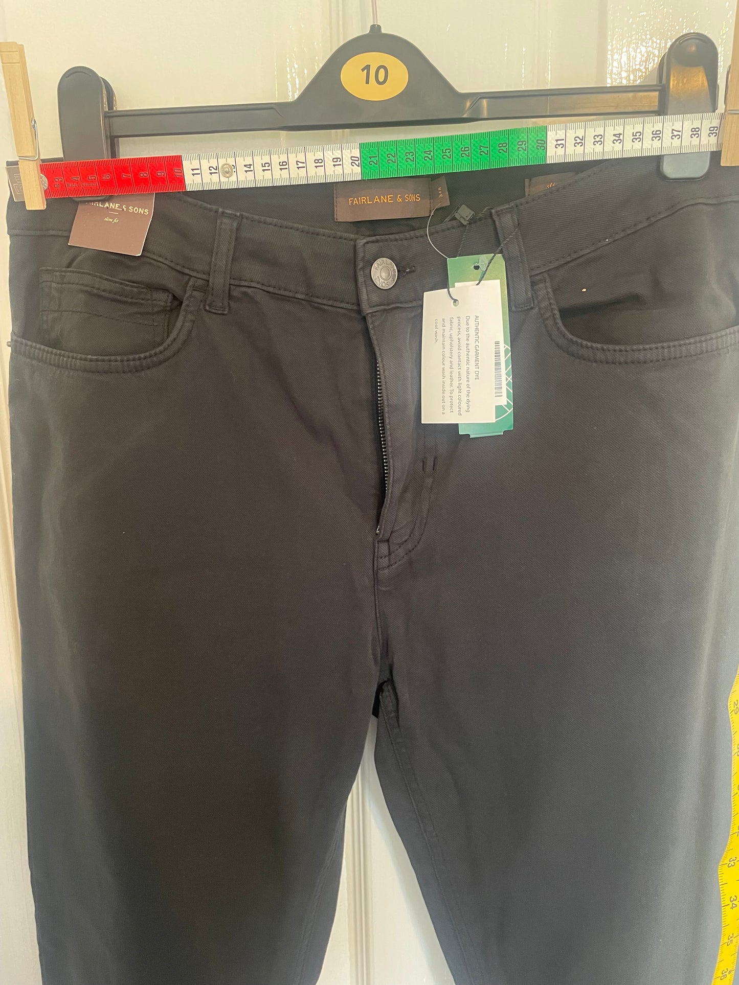 Men’s Fairlane & Sons Black Slim Fit Trousers