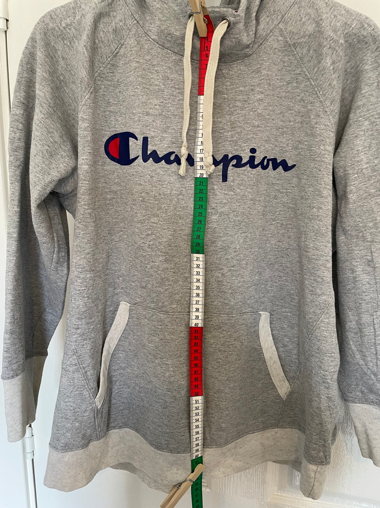Champion Hoodie Grey and White