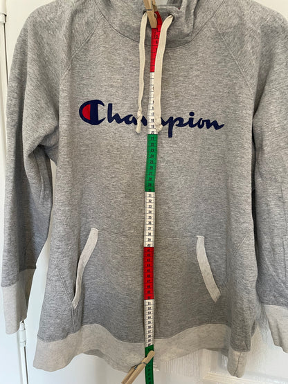 Champion Hoodie Grey and White