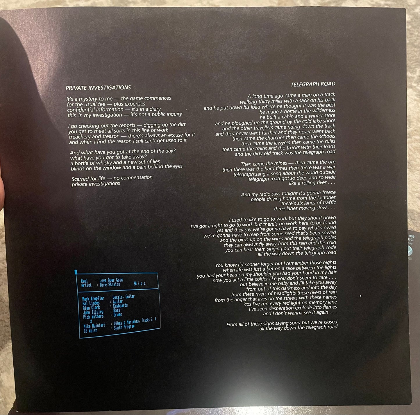 Dire Straits – Love Over Gold (1982 UK Original Pressing – Vertigo 6359 109) – Great Condition