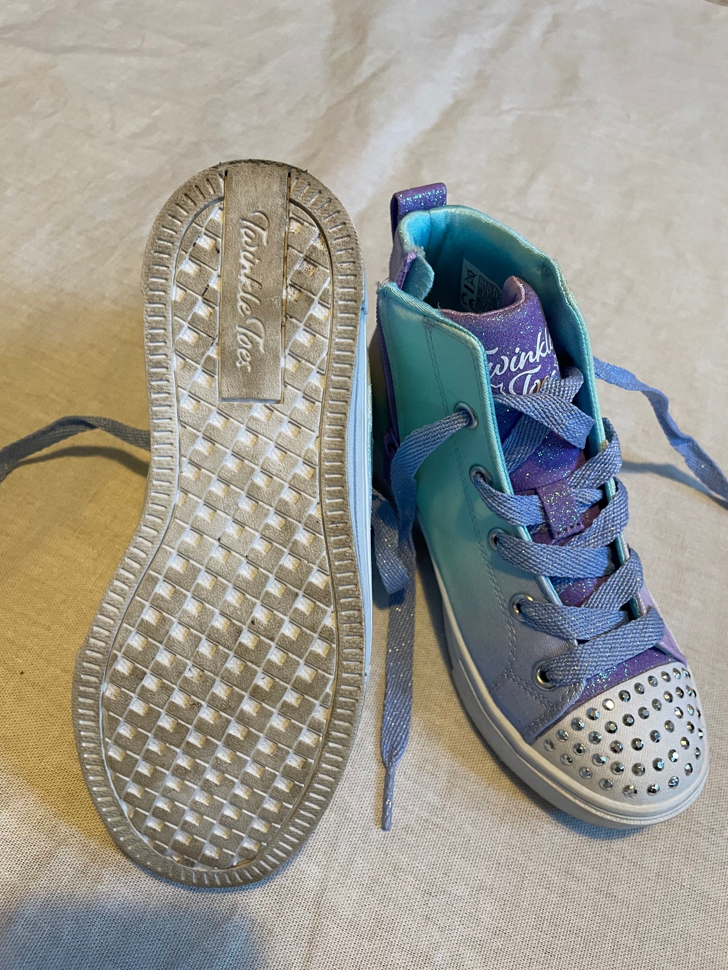 Girls Sketchers Hi-Top Trainers with Lights